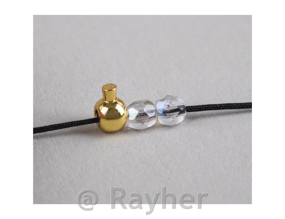 Perla za pozicioniranje, okrugla, srebrn3,5 x 3 mm, 10 komada