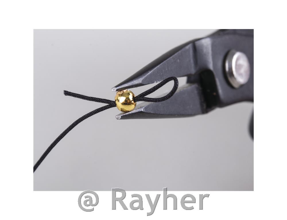 Perla za pozicioniranje, okrugla, zlatna3,5 x 3 mm, 10 komada