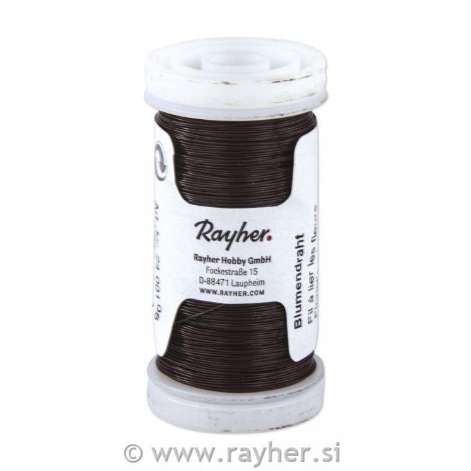Florist's wire, dark brown, 0,35 mm o, s