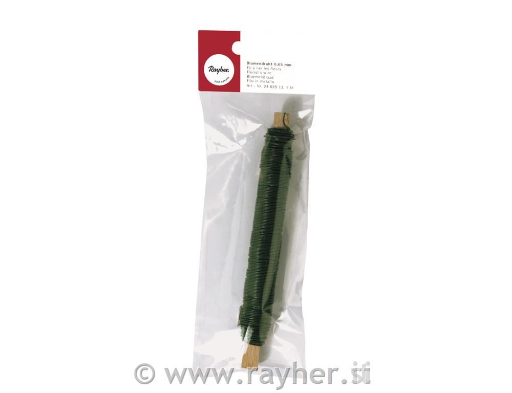 Žica za cvijeće, zelena, 0,65 mm, 100go, 100 g