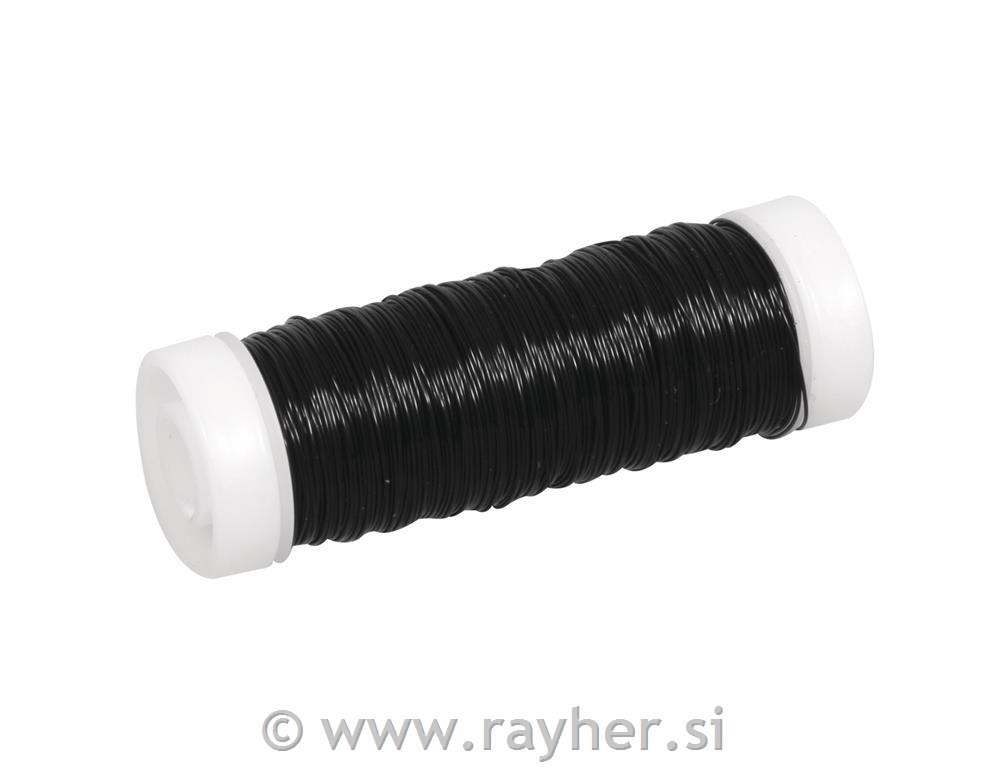Žica za kukičanje, crna, 0,30 mm, 50 m