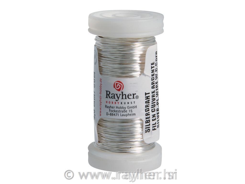 Silver wire, 0,5mm o, Spool 50m