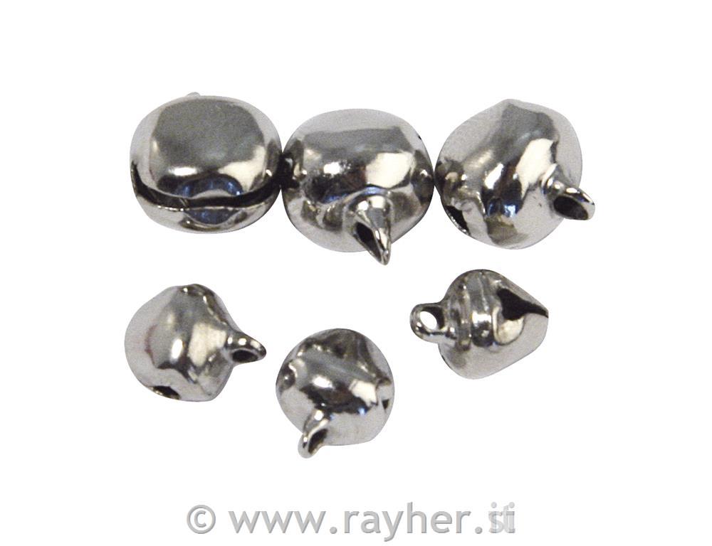 Metal bells, silver, 0.7-1cm, 2 sizes, t