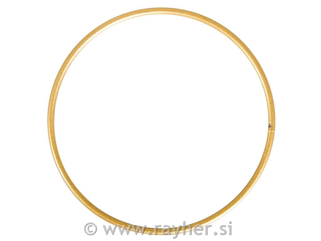 Obroč kovinski, 10 cm, zlat