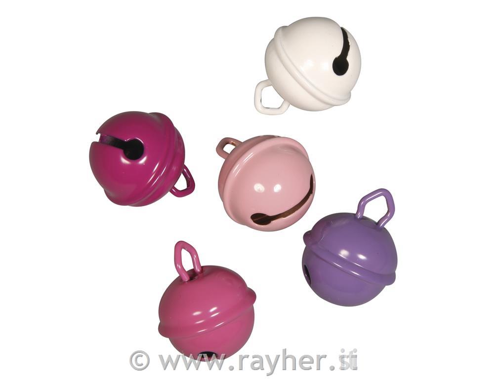 Kraguljčki metal,ružičasti,, 19mm, 5 kom