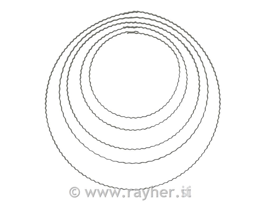 Metal ring made of crimped wire, 15 cm o