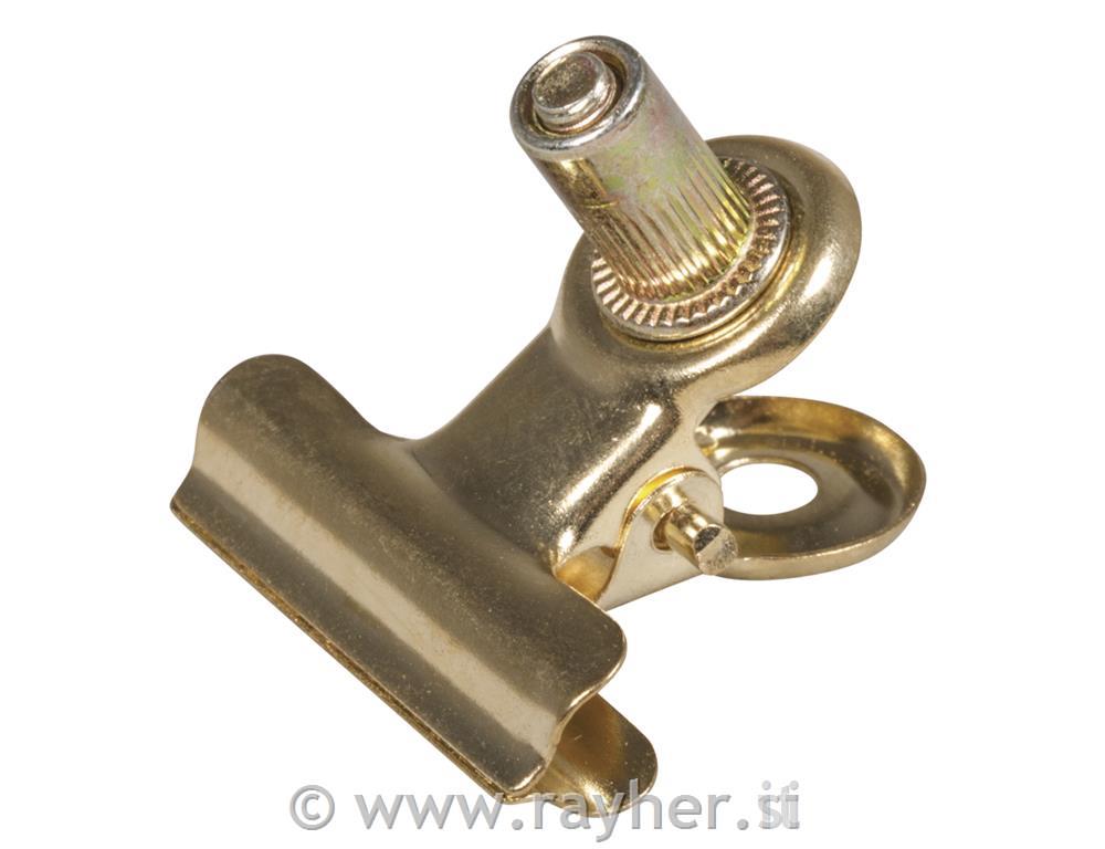 Metalna stezaljka s vijkom, zlatna, 2,2x2, 2cm, set 3