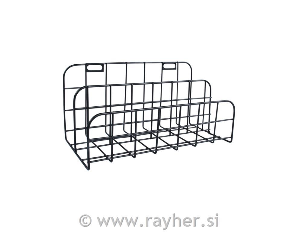 Wire storage rack, 2 compartments20x10x10cmblack