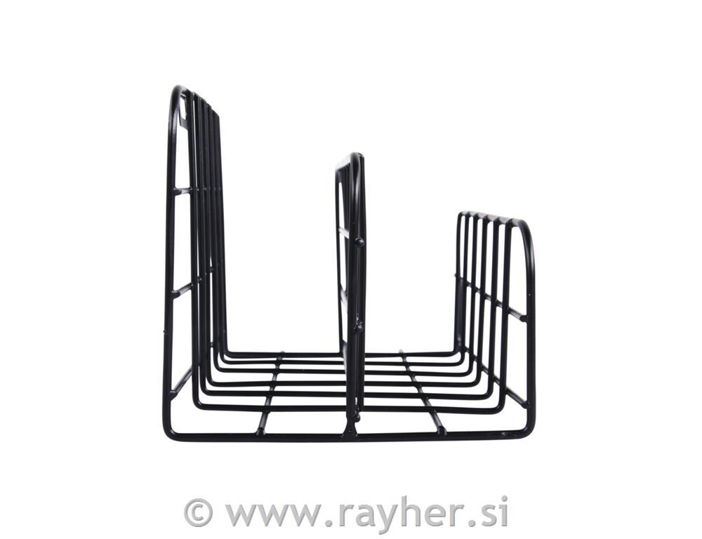 Wire storage rack, 2 compartments20x10x10cmblack