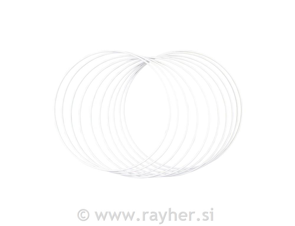 Metal rings, coated, 25cm obox 10pcswhite