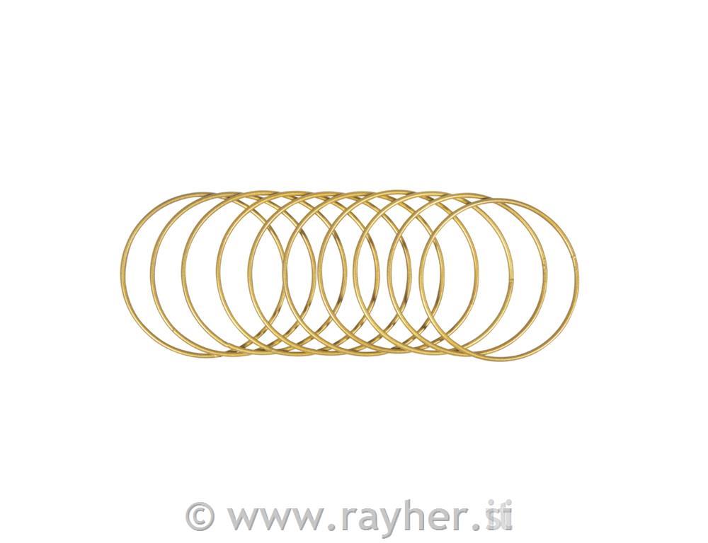 Metalni obruči, 15 cm, zlatni, set 10
