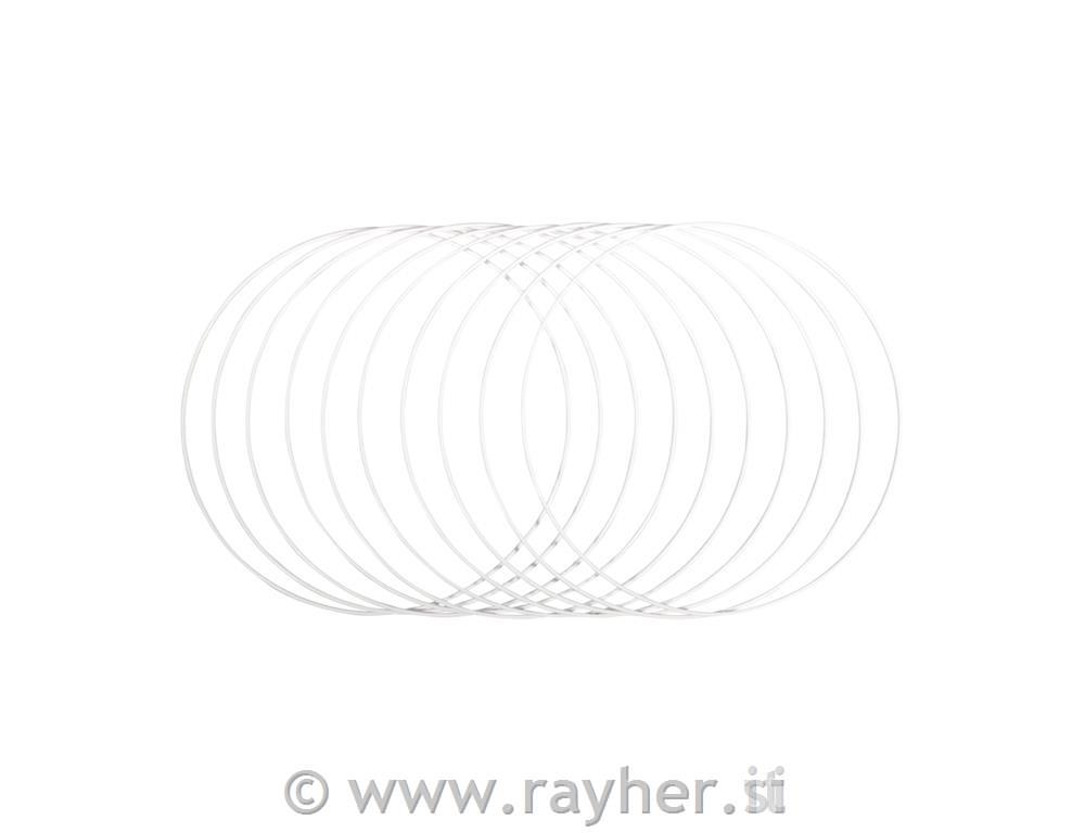 Metalni obruči, 30 cm, bijeli, set 10