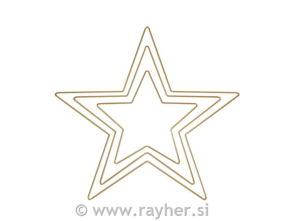 Metalni obruči, zlatni, 30cm, set 10
