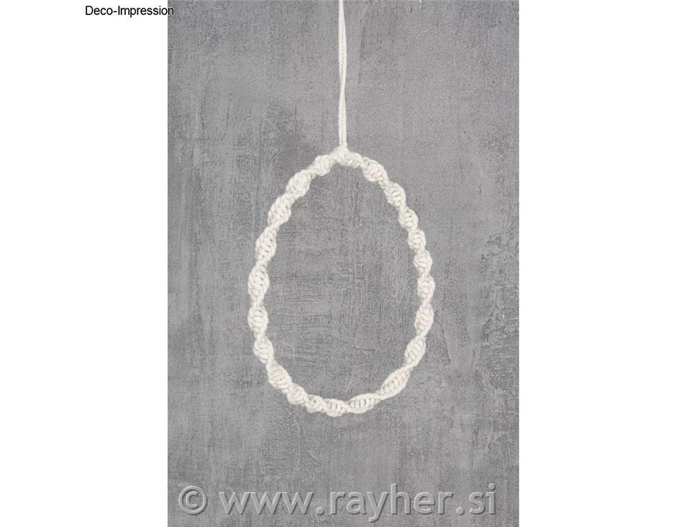 Metalni prsten Jaje, 20 cm, srebro, 15x20 cm