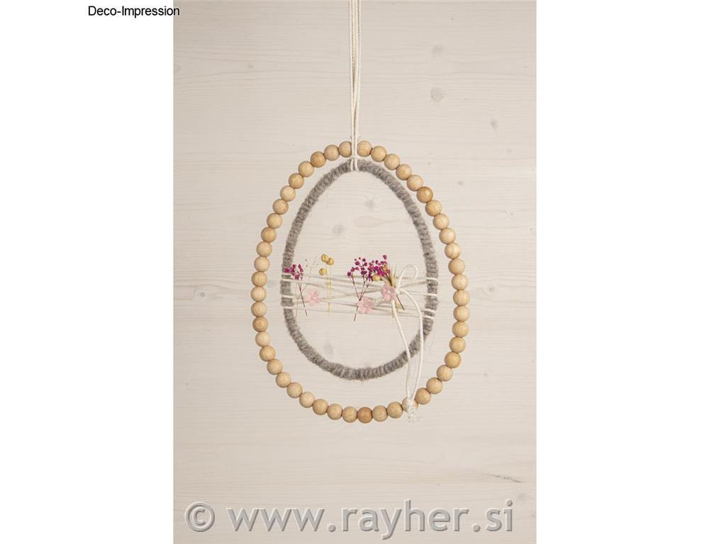 Metalni prsten Jaje, 20 cm, srebro, 15x20 cm