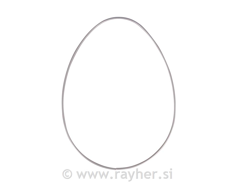 Metalni prsten Jaje, 25 cm, srebro, 18,5x25 cm