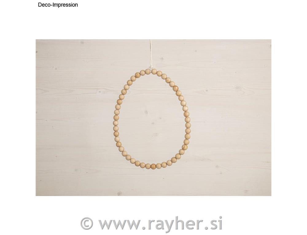 Metalni prsten Jaje, 25 cm, srebro, 18,5x25 cm