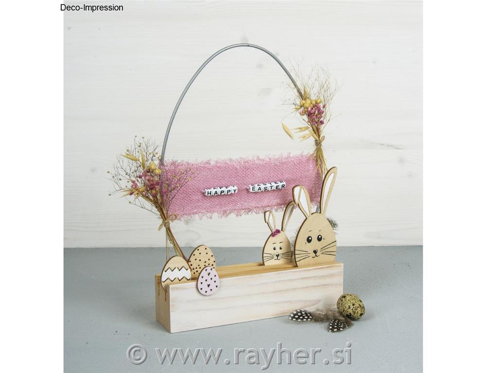 Metalni prsten Jaje, 25 cm, srebro, 18,5x25 cm