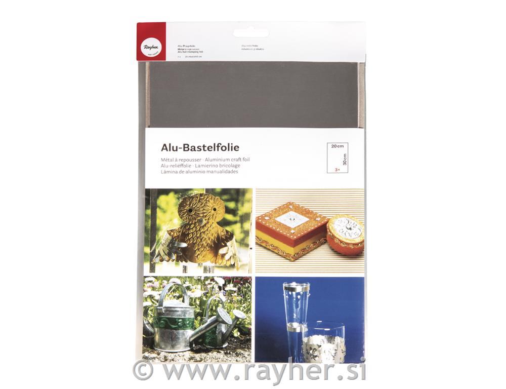 Metalna folija "Alu hot", srebrna, set 3