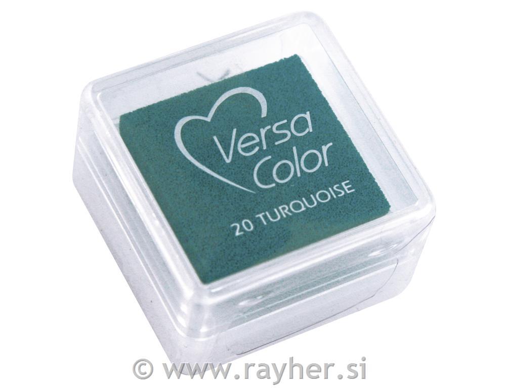 Blazinica za žige "Versacolor", turkizna, 2,5x2,5 cm