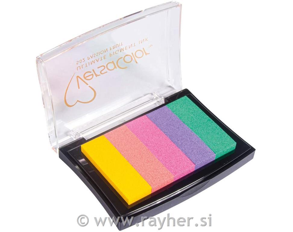 Stamp pad "Versacolor"5 colours, size 4,7x7,5 cmrainbow