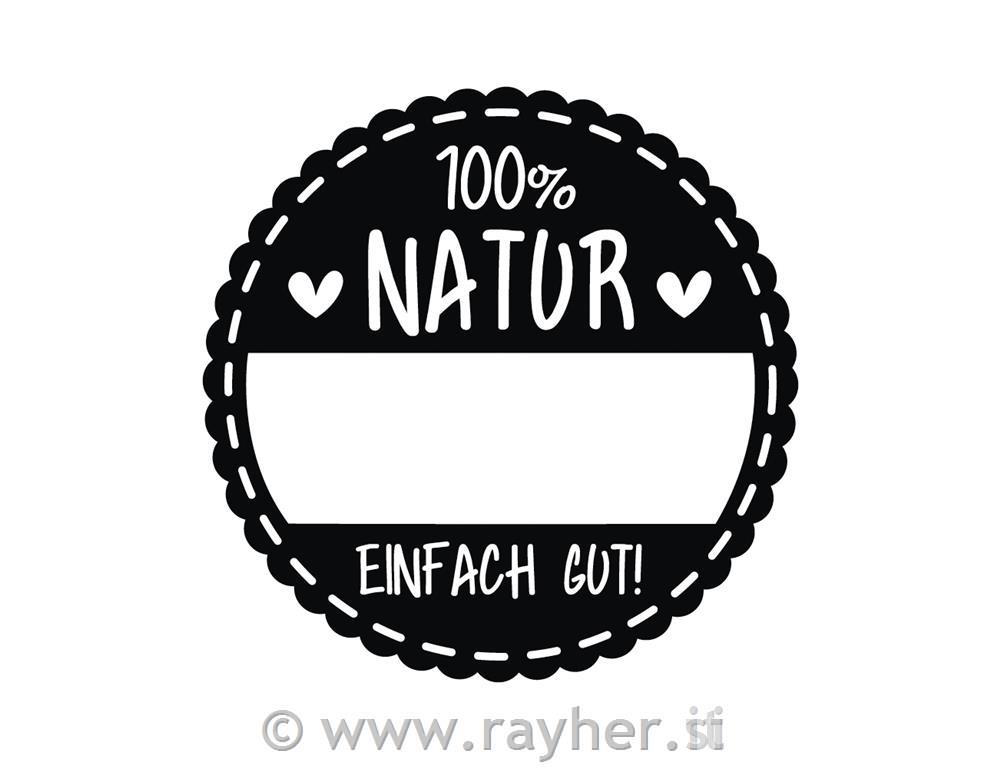 Štampiljka "100% Natur", 3cm o