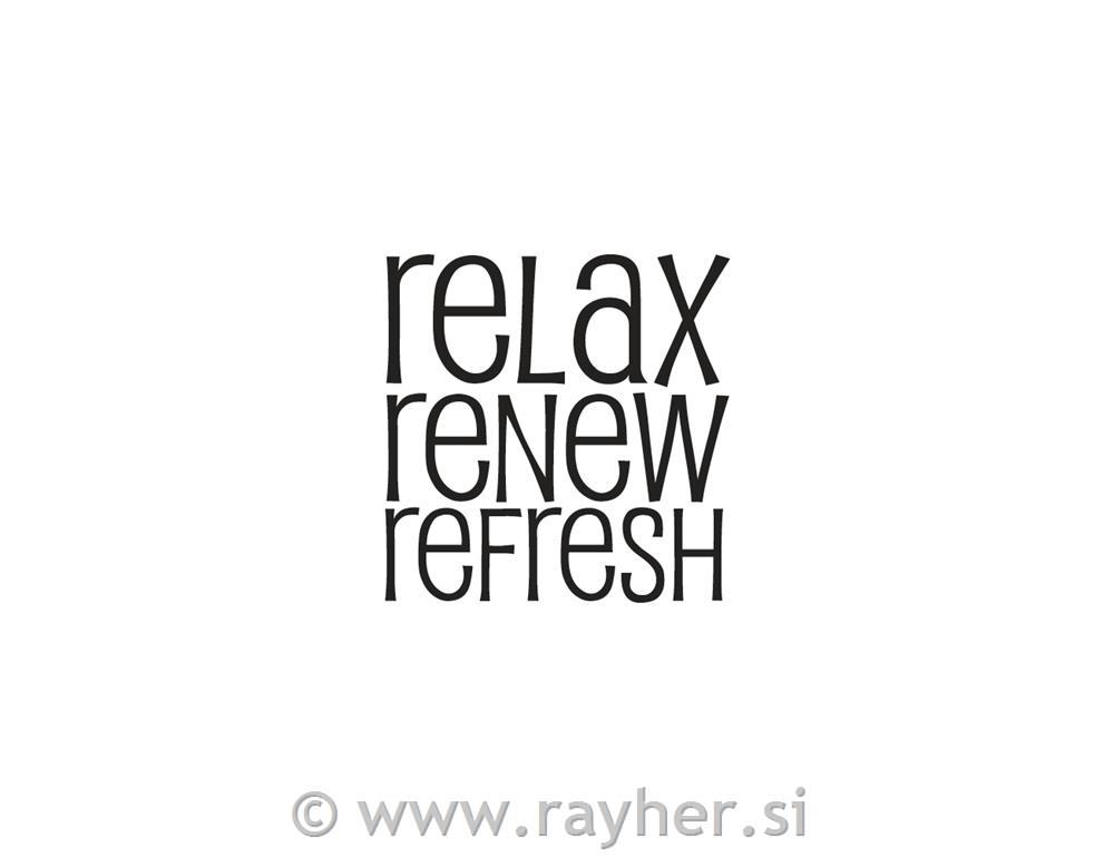 Pečat "Relax - Renew - Refresh" 4x4cm