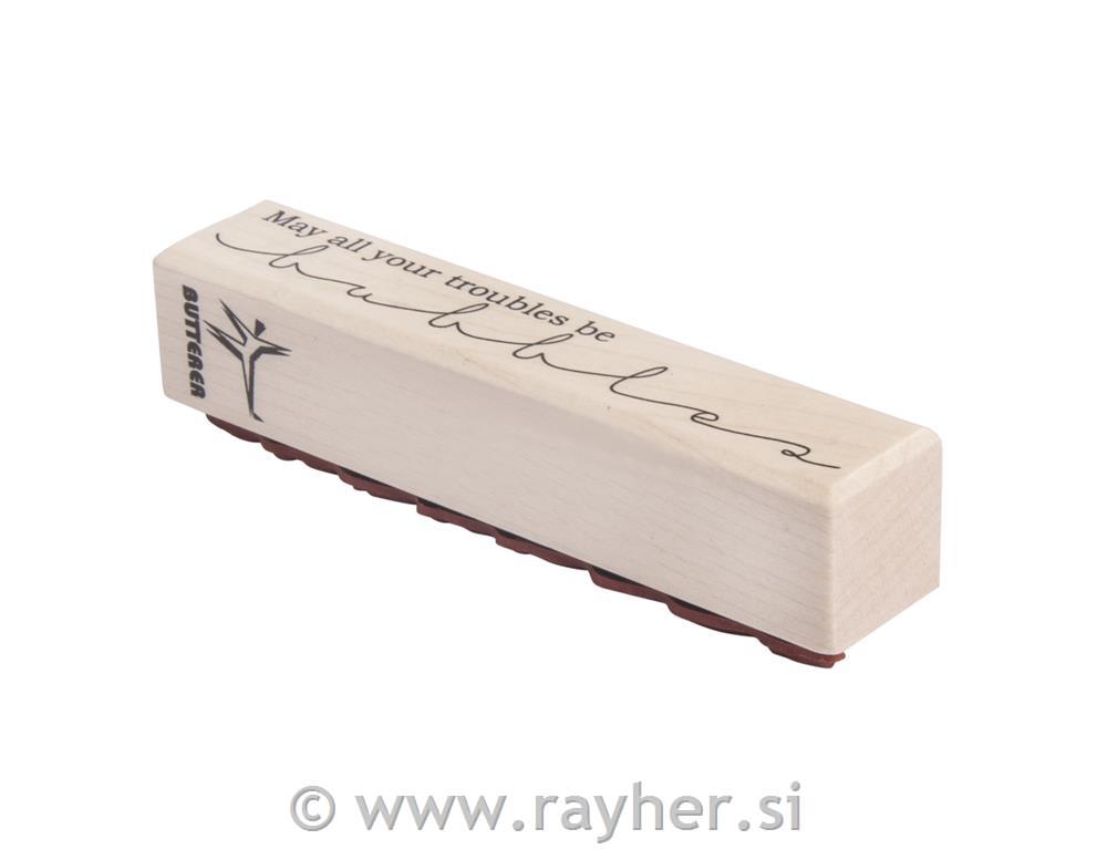 Stamp "May all your troubles..." 2x10cm