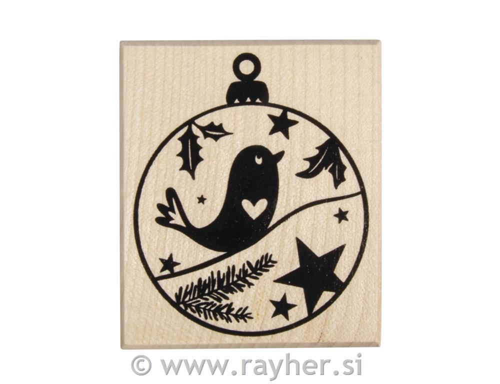 Štampiljka Božični okrasek 6x7 cm