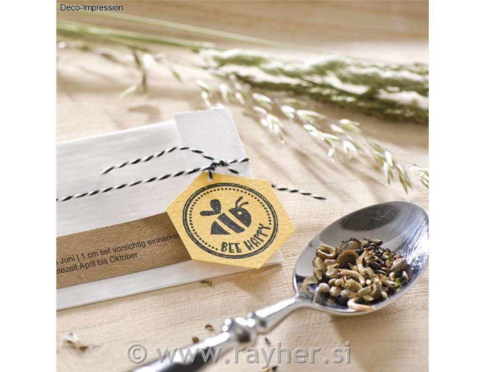 Pečat "Bee happy", 3cm