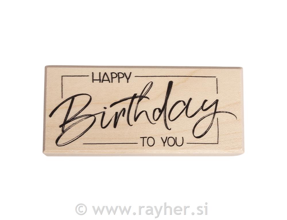 Pečat Happy Birthday to you, 4x9cm