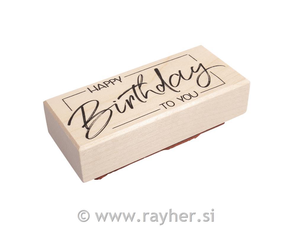Pečat Happy Birthday to you, 4x9cm