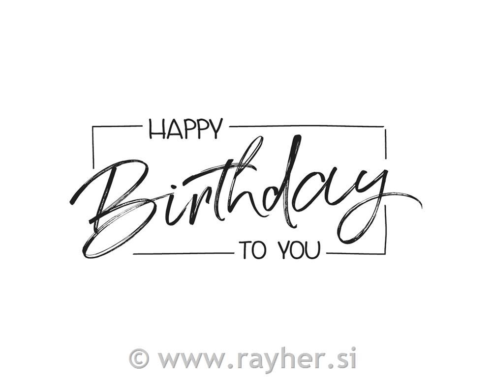 Pečat Happy Birthday to you, 4x9cm