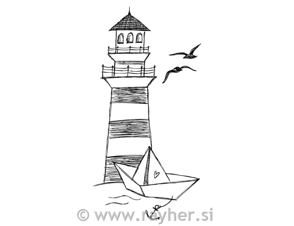 Stamp "Lighthouse" 5x9 cm