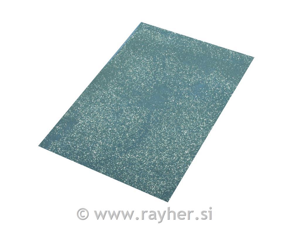 Pjenasta guma s blještavilom, 2 mm, sv.modra, 30x45 cm