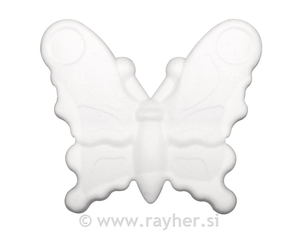 Metulj iz stiropora, 12,5cm, flat