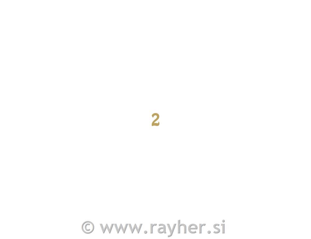 Adhesive number: 2, gold, 10x23cm