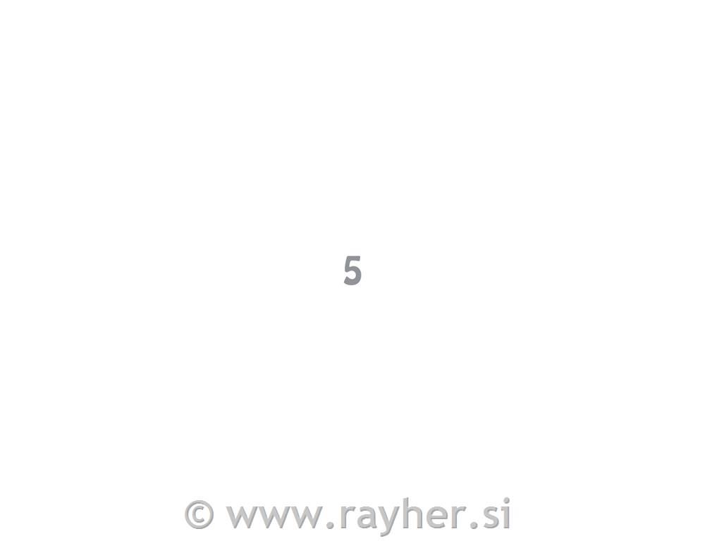 Nalepke: 5, srebrne, 10x23cm
