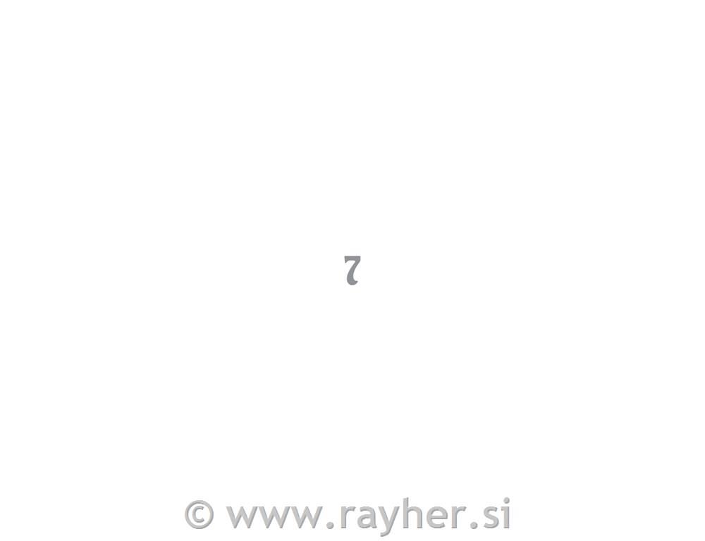 Naljepnice: 7, srebrna, 10x23cm