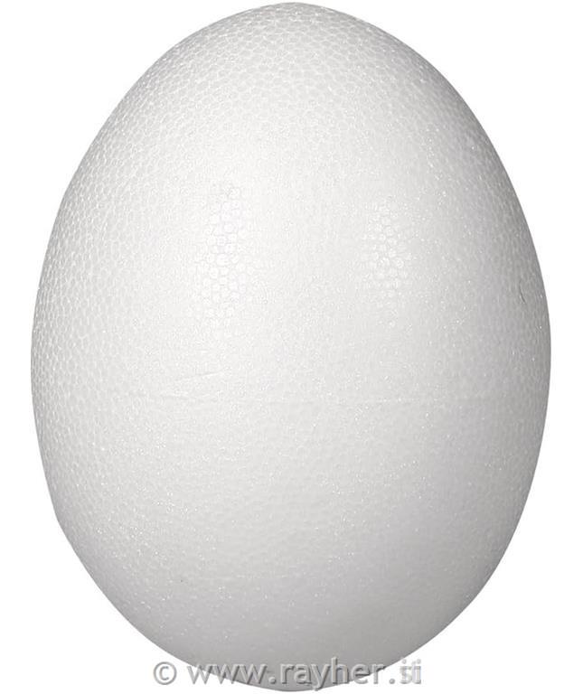 Styrofoam-egg, two-parts, 26cm, 2 half b