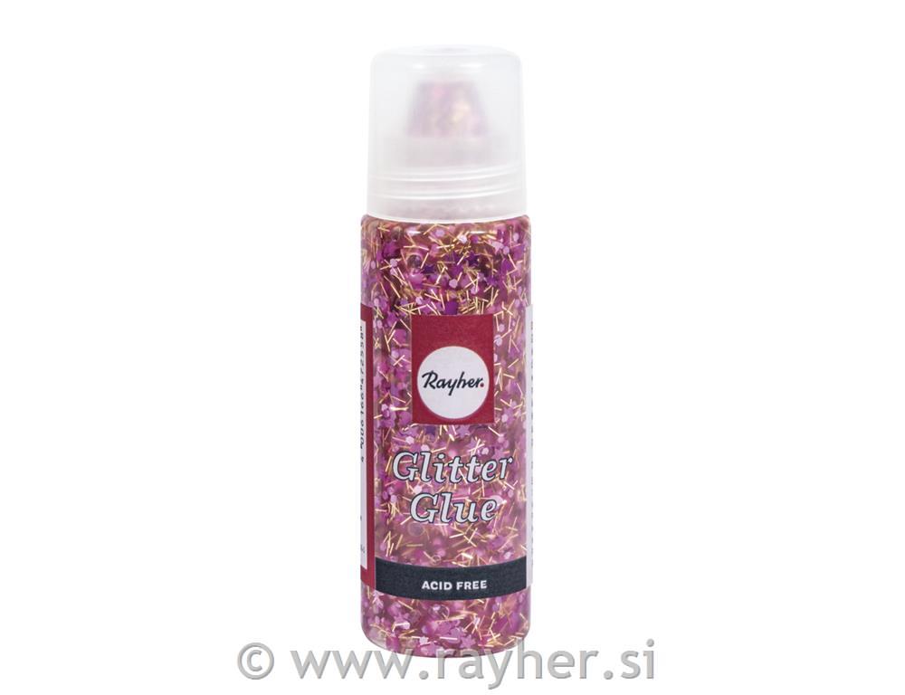 Glitter u ljepilu, filamenti, ružičasta,50ml