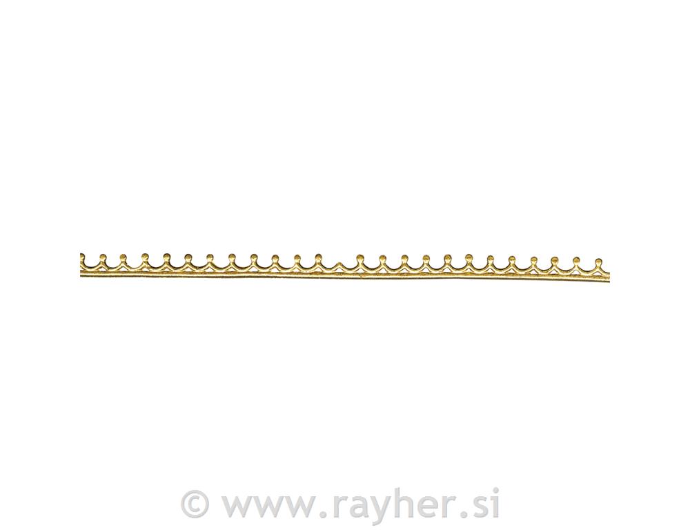 Wax braiding, 19 cm, gold, tab-bag 2 pcs