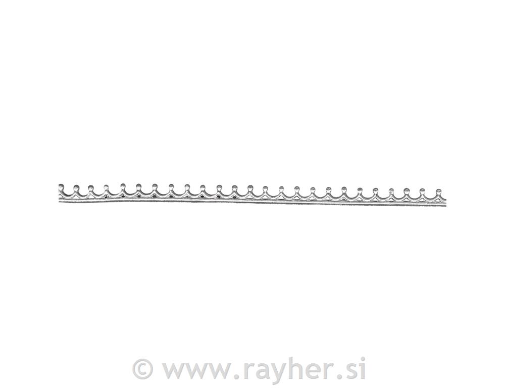 Vosak bordure, 19 cm, srebro, 2 kom.