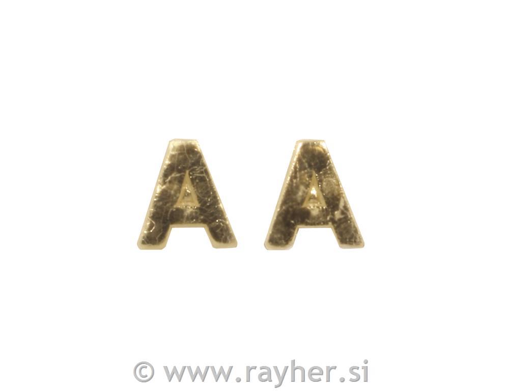 Voščena črka, 9 mm, A, zlata, 2 kom.