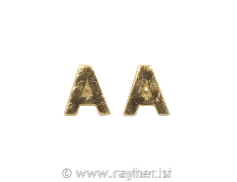 Voščena črka, 9 mm, A, zlata, 2 kom.