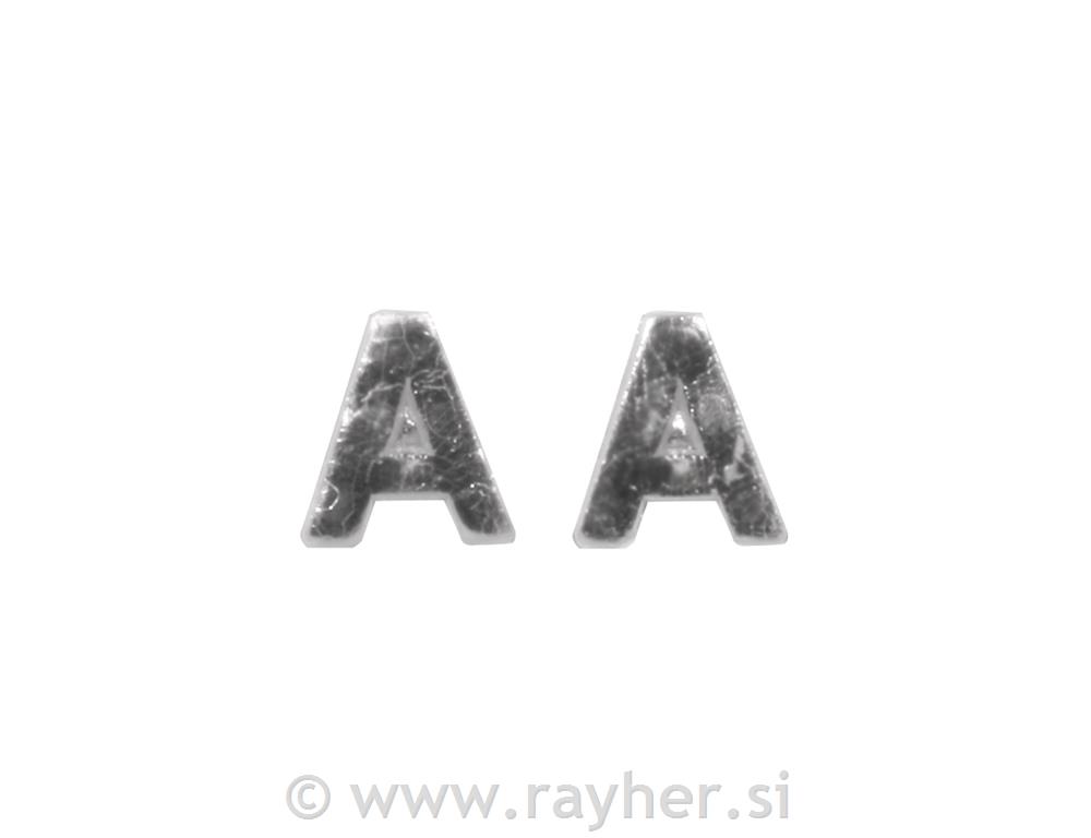 Voščena črka, 9 mm, A, srebrna, 2 kom.