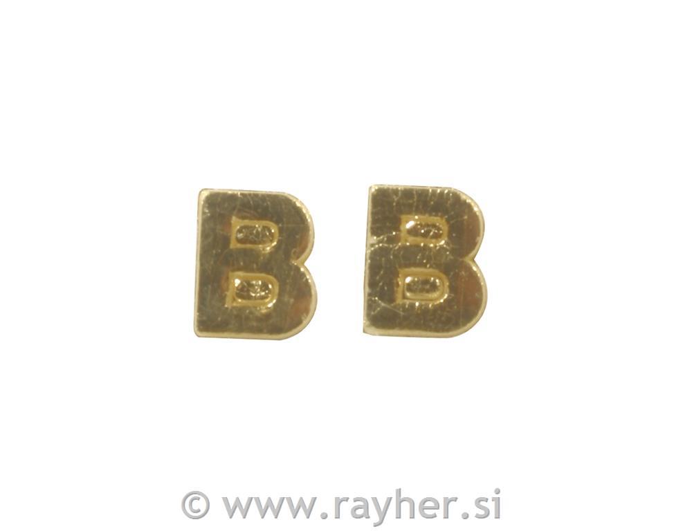 Wax letters, 9 mm, B, gold, tab-bag 2 pc
