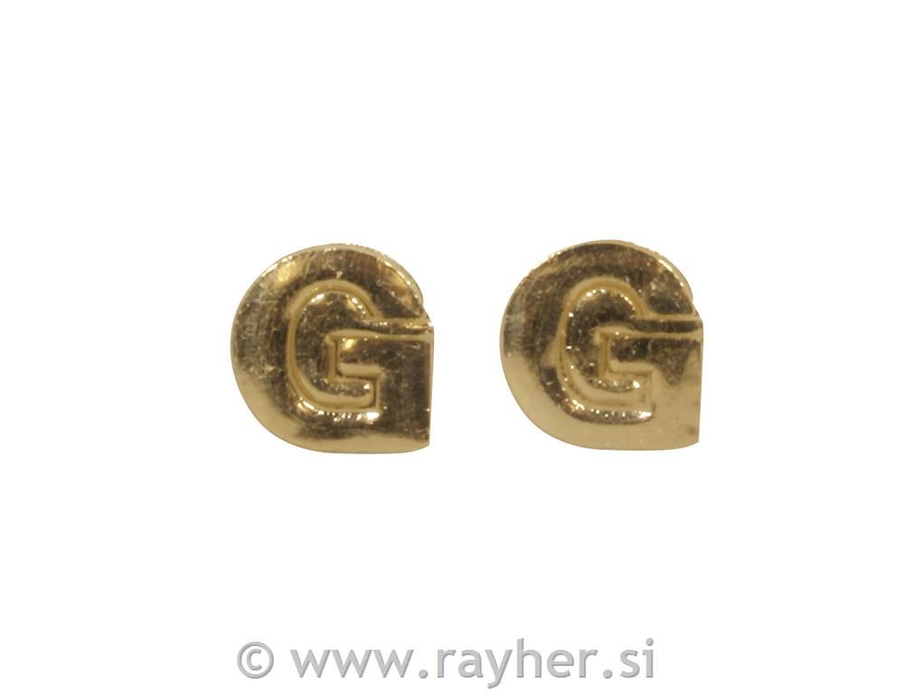 Voščena črka, 9 mm, G, zlata, 2 kom.