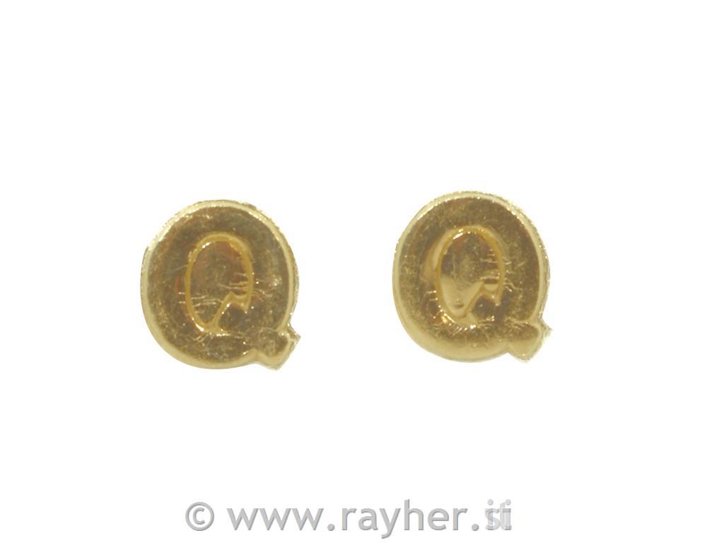 Voščena črka, 9 mm, Q, zlata, 2 kom.