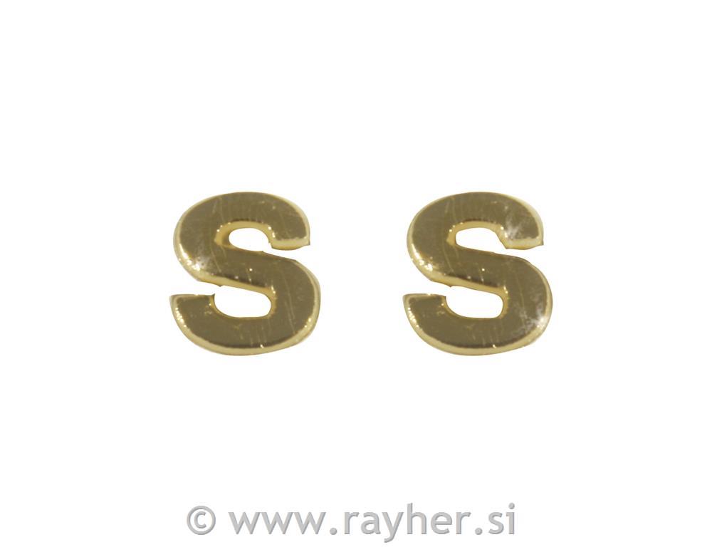 Voskano slovo, 9 mm, S, zlatno, 2 kom.